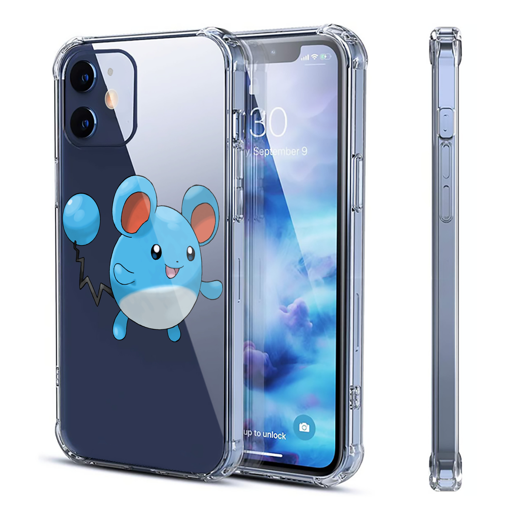 （画像用） ポケットモンスター Pokémon 【iPhone 12シリーズ対応】透明スマホケース（クリアソフトケース）